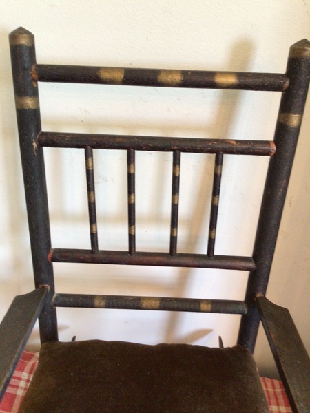 Early Sweet Doll or Bear Folk Art Rocking Chair