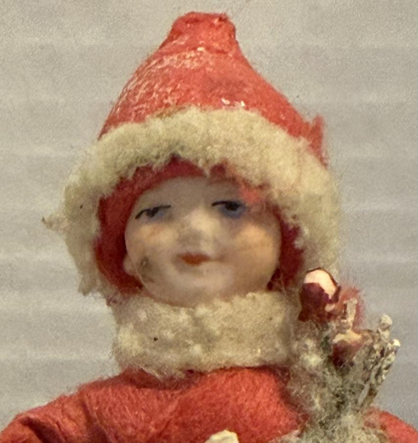 Antique German Spun Cotton Christmas Girl