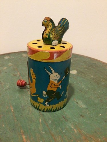 Litho Tin Hen Cackling Toy