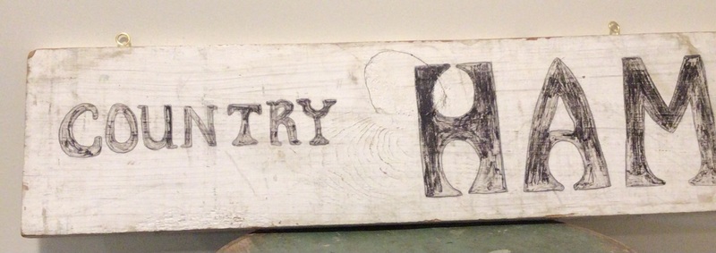 Honest “ Country Ham“ Double SideRoad Wood Sign