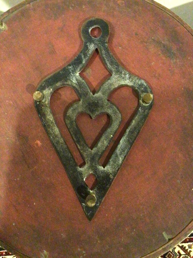 EARLY BRASS HEART TRIVIT