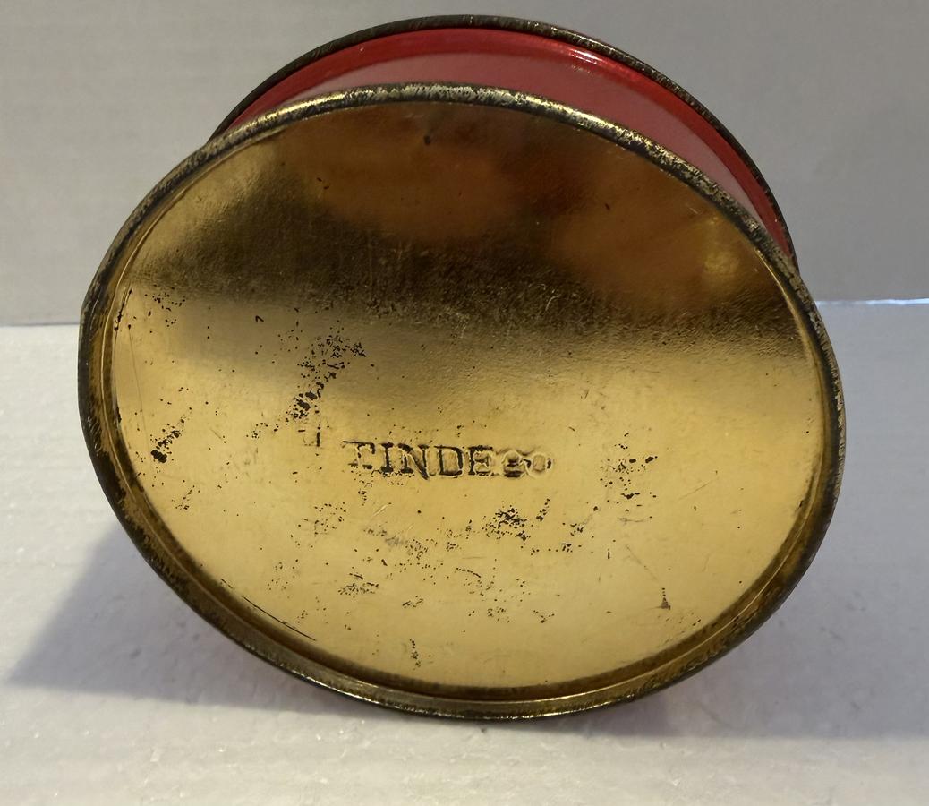 Antique Tindeco Santa Candy Container Tin