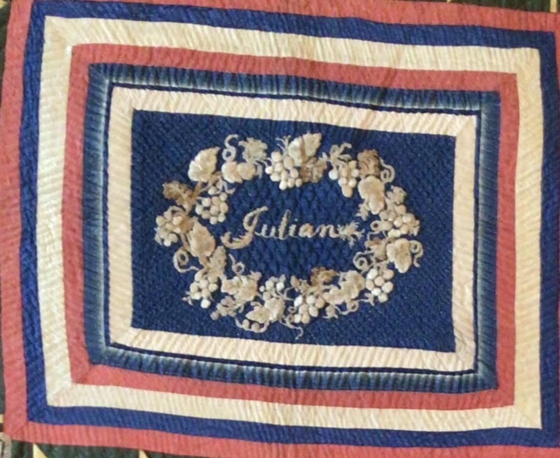 Fabulous Graphic Early Silk Quilt