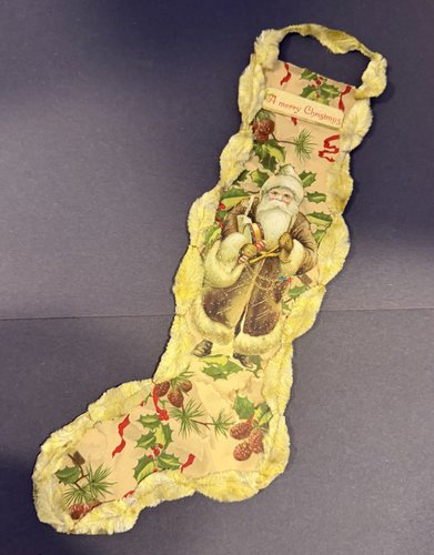 Holly and Die Cut Santa Stocking Cutout