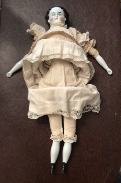 EARLY 19” CHINA HEAD DOLL