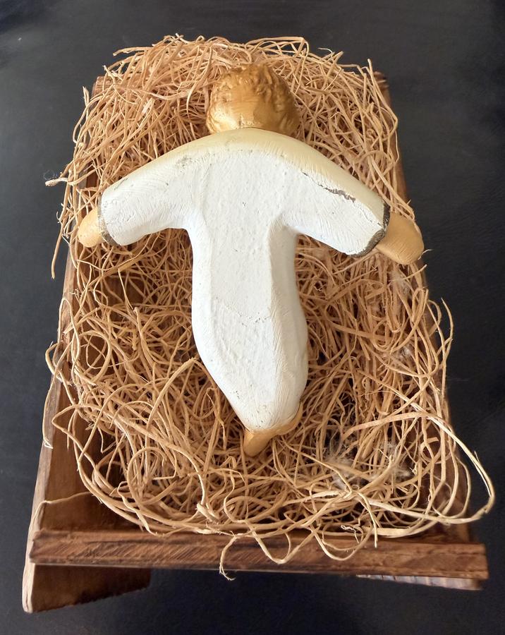 Sweet Nativity Infant in Crib
