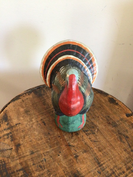 4 3/4” German Composition Candy Container Turkey