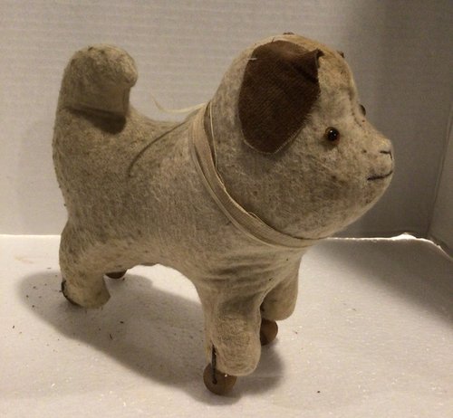 Wonderful Early Amish Dog On Wheels