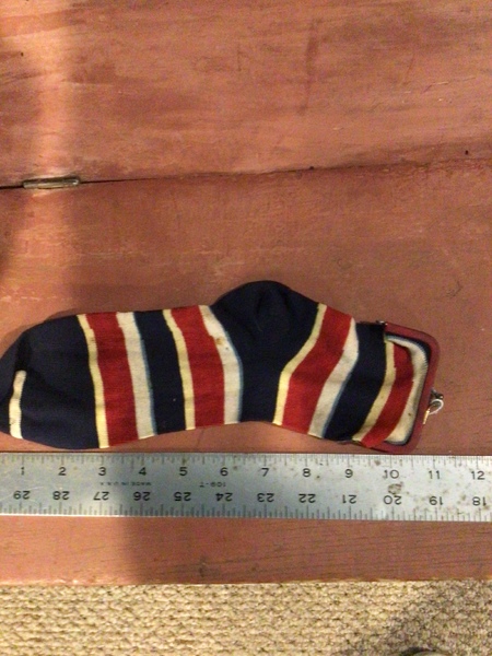 Red, white and blue sock change purse