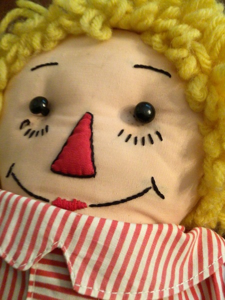 Pair of Big Nose Raggedy Ann and Andy