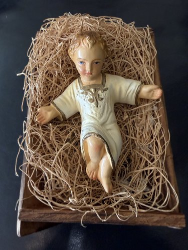 Sweet Nativity Infant in Crib