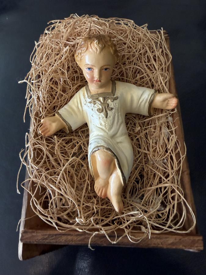 Sweet Nativity Infant in Crib