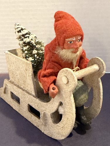 Larger German Santa in Mica Sleigh