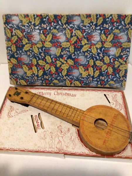Vintage Holly Papered Box /original Schoenhut Toy