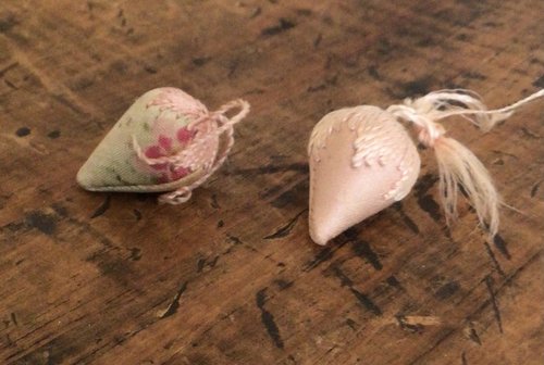 Pair of Small Pink Shaker Strawberries