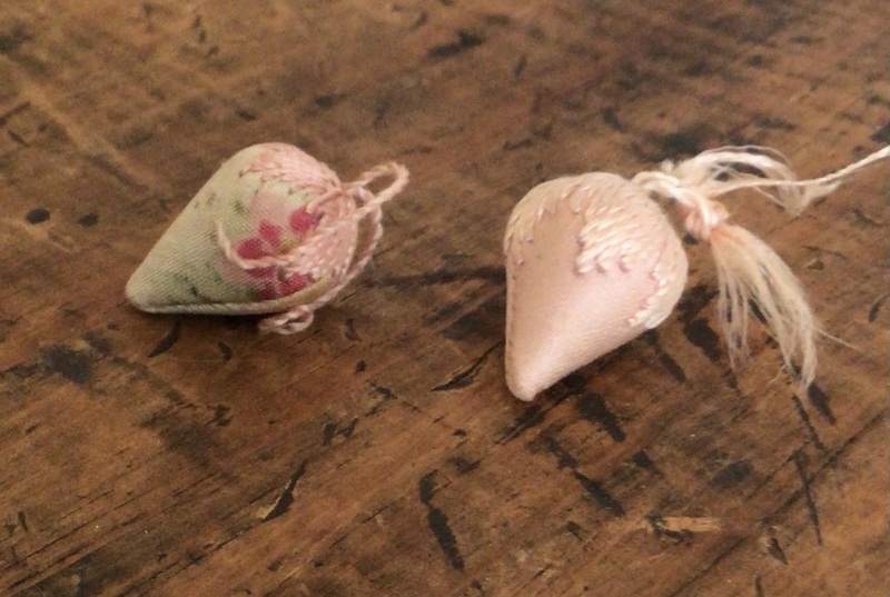 Pair of Small Pink Shaker Strawberries
