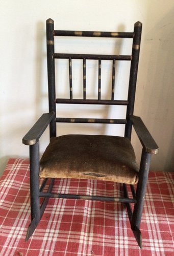 Early Sweet Doll or Bear Folk Art Rocking Chair