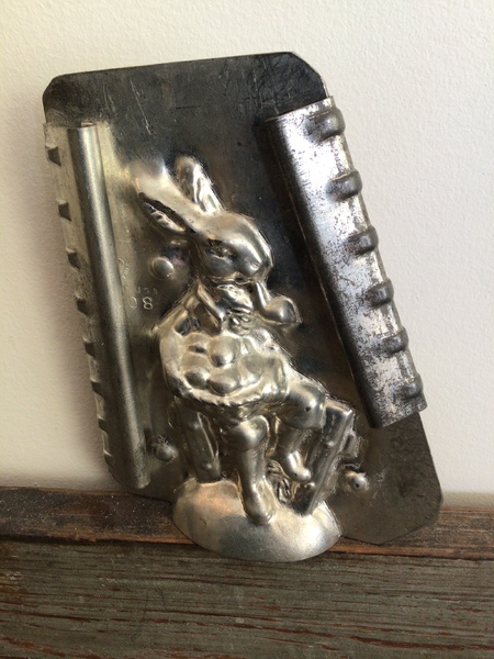 Rare Signed Rabbit on fence chocolate mold