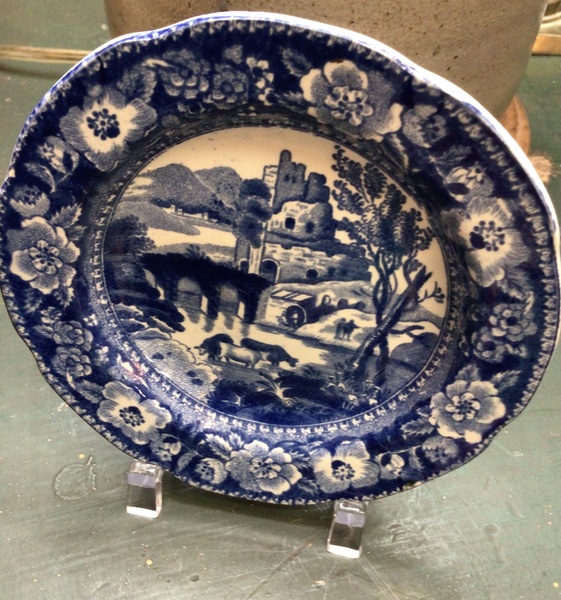 Early Staffordshire Transfer Cup Plate #1