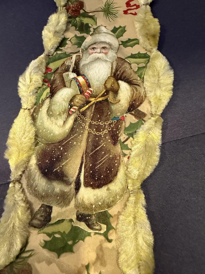 Holly and Die Cut Santa Stocking Cutout