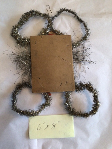 LARGE ANTIQUE SCRAP ANGEL ORNAMENT