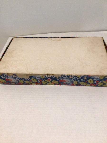 Vintage Holly Papered Box /original Schoenhut Toy