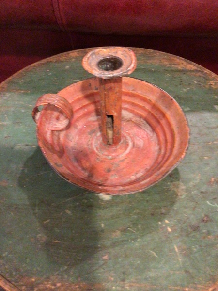 Early chamber-stick in bittersweet paint