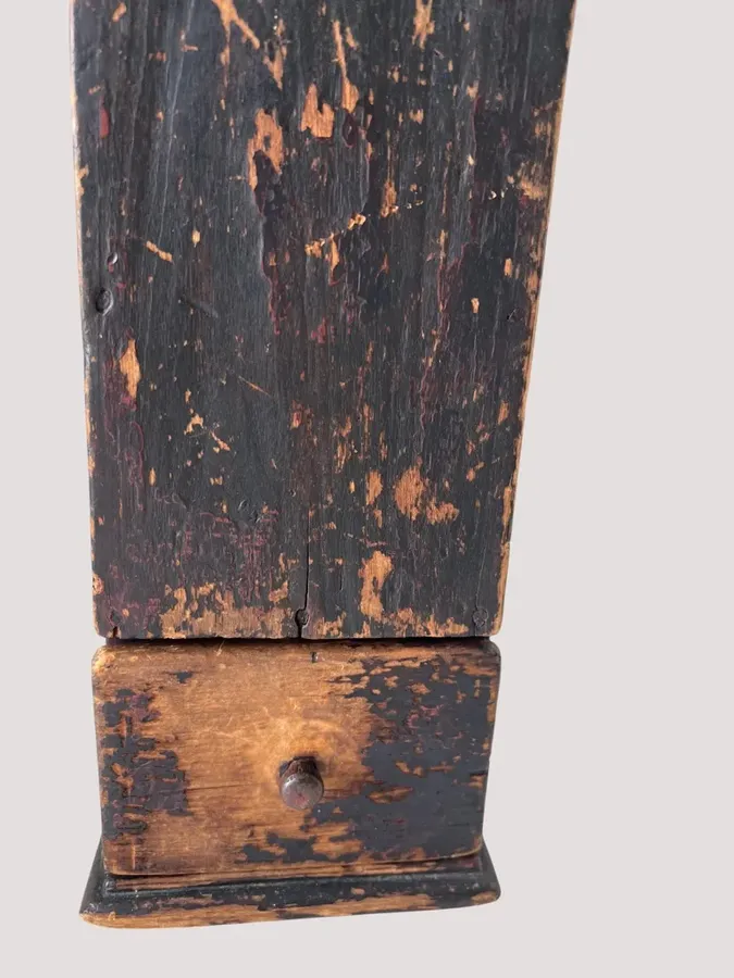 Mid 19th. c. Black Painted Pipe Box