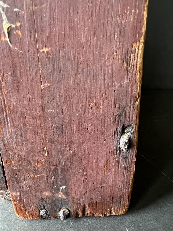 Late 18th. c. Red Painted, Double Well Wall Box
