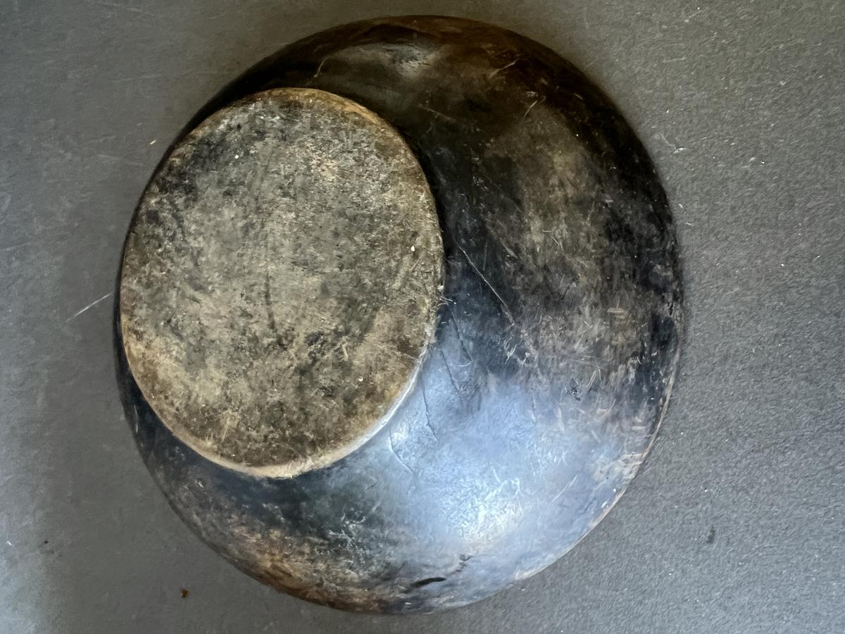 Small, Black Painted Treen Bowl