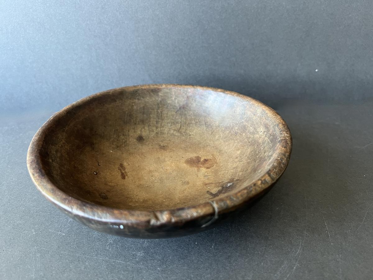 Small, Black Painted Treen Bowl