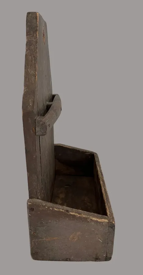 Early 19th. century Painted Wall Box w/Spoon Rack