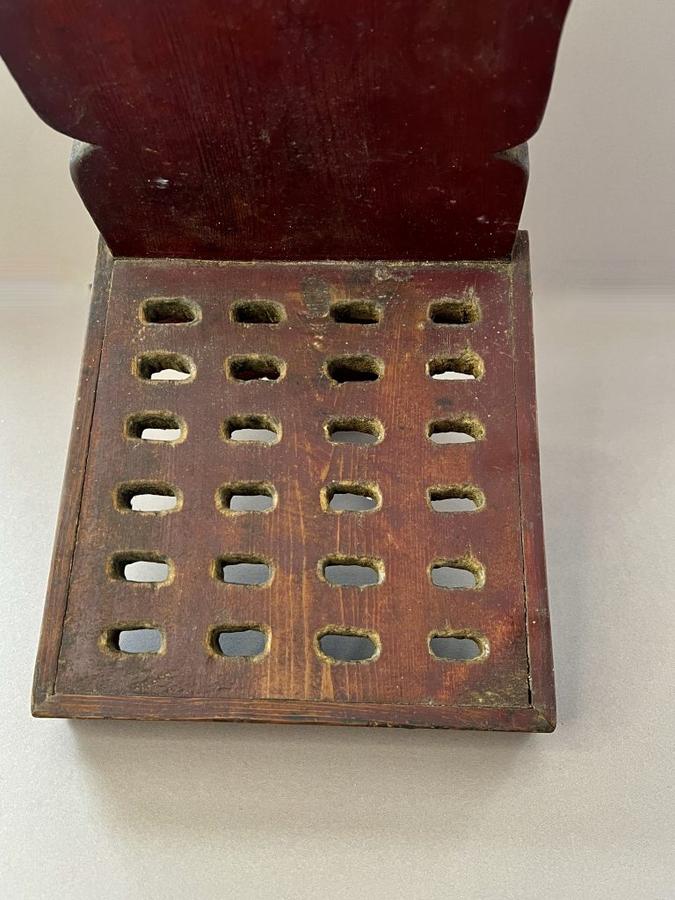 Red Painted, New England Spoon Rack