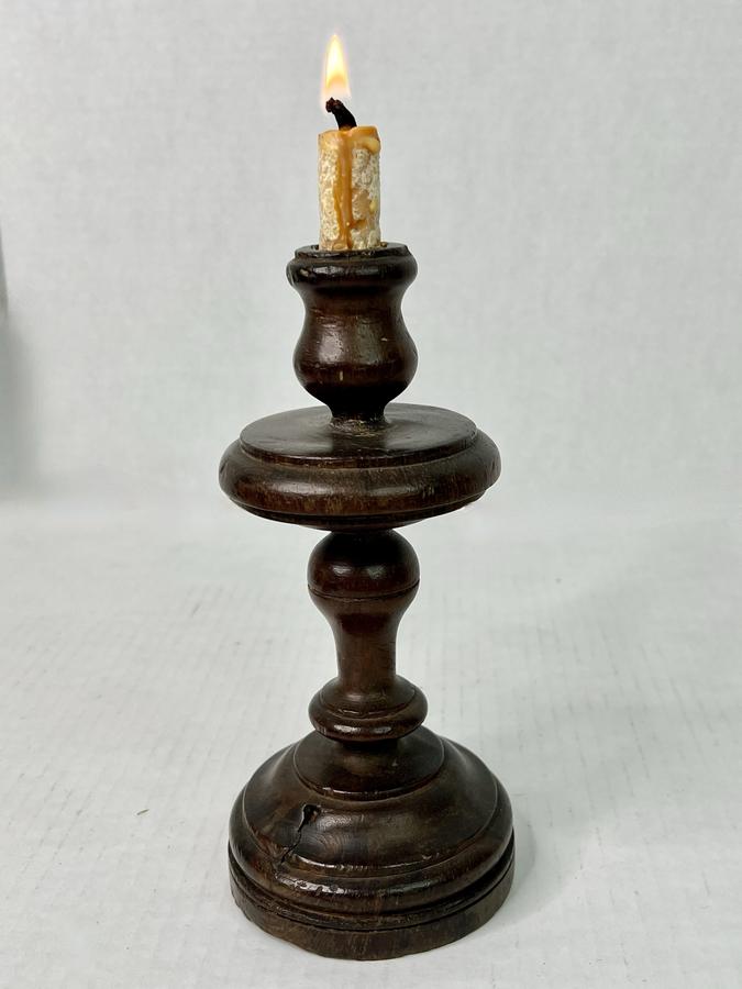 18th. century Wooden Table, Candle Holder