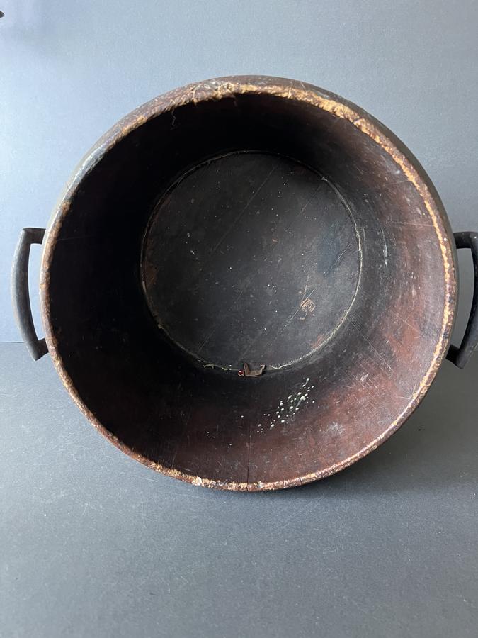 Large Brown Painted Staved Bucket