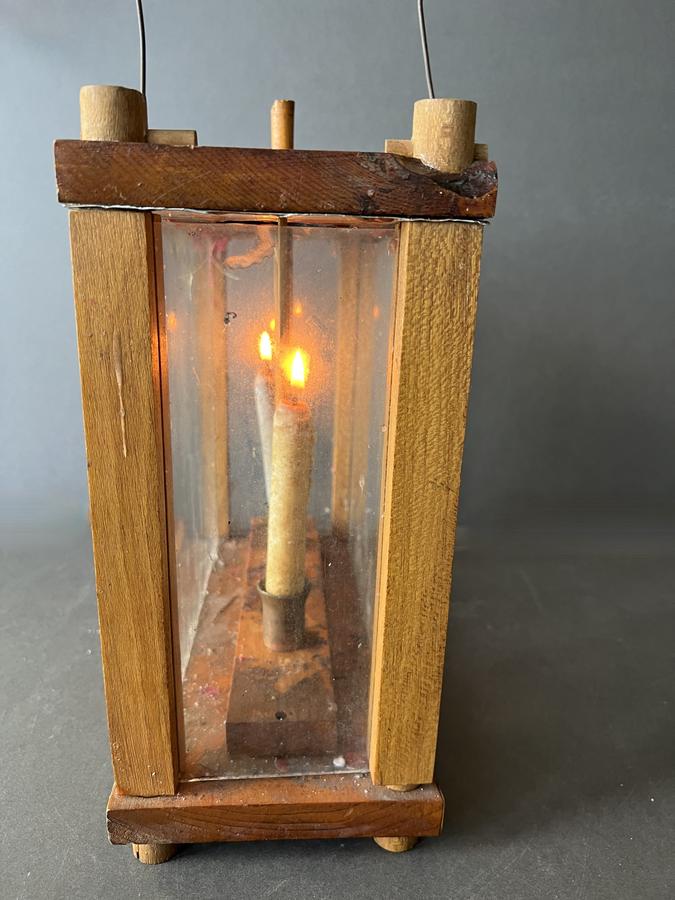 Civil War Regimental Double Candle, Lift Lantern