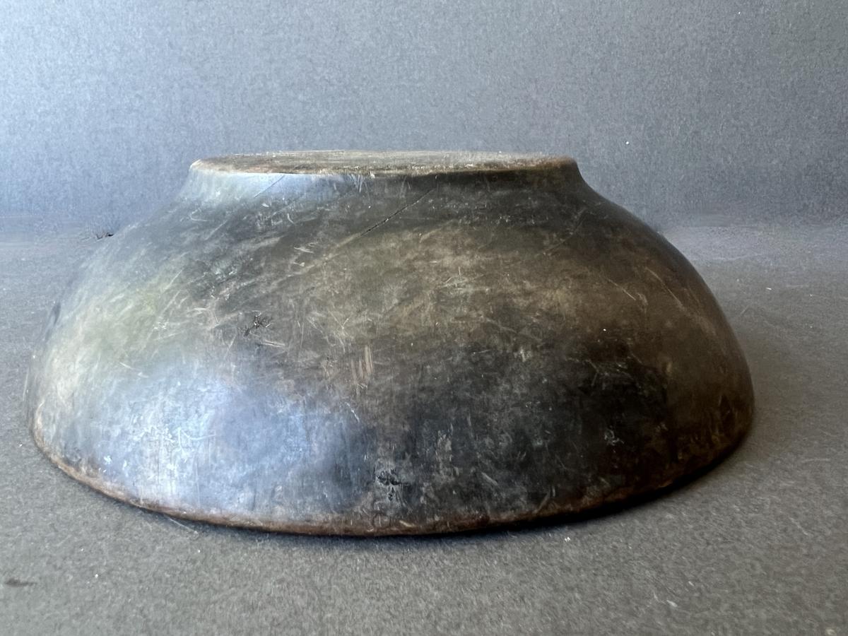Small, Black Painted Treen Bowl