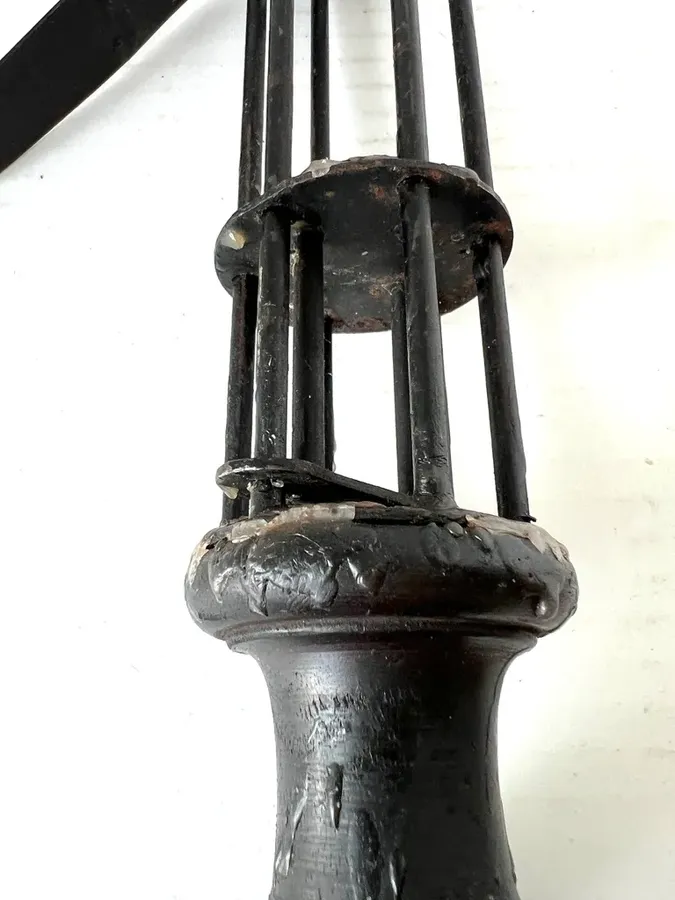19th. century, Black Painted Cage Light