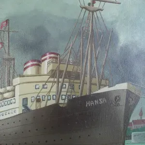 Pair of Signed/Dated Shipyard Paintings