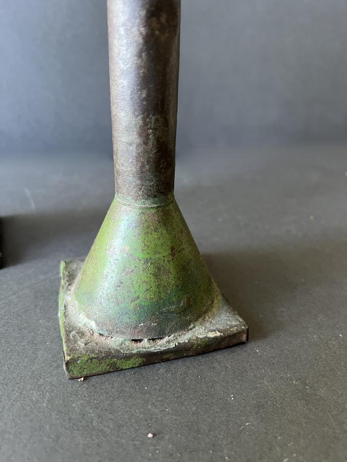 Pair of Painted Tin Oil Lamps