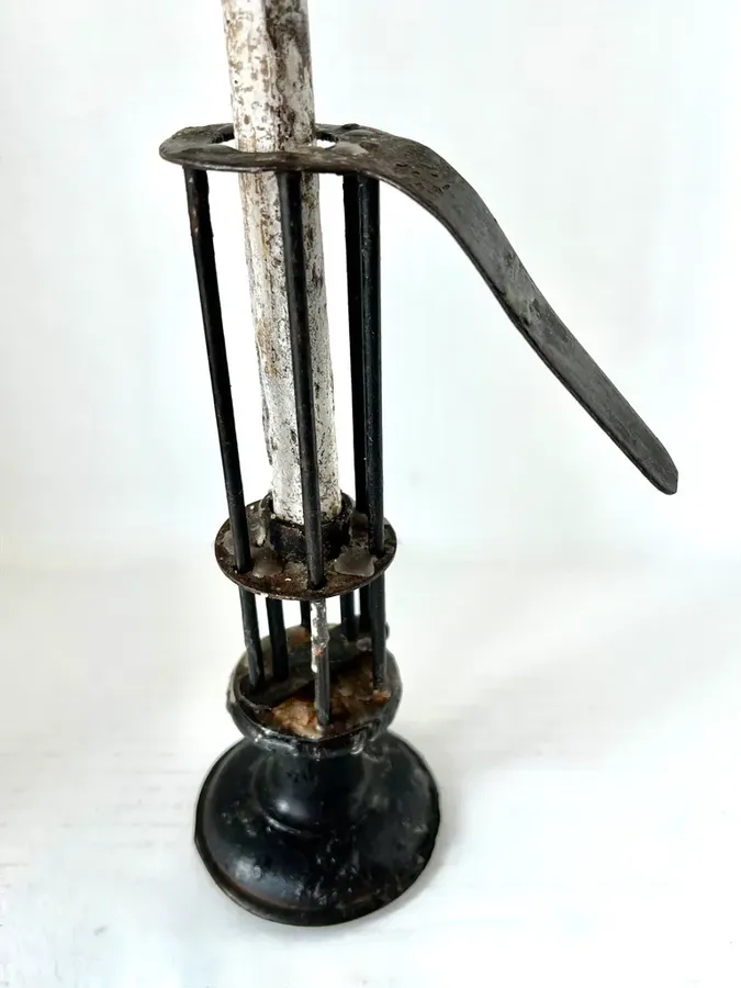 19th. century, Black Painted Cage Light