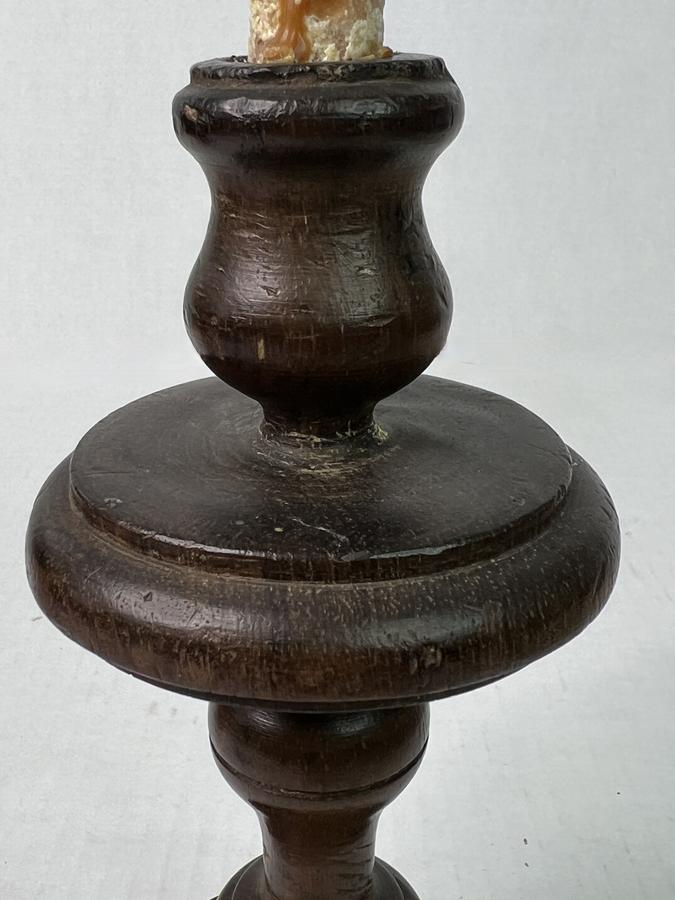 18th. century Wooden Table, Candle Holder