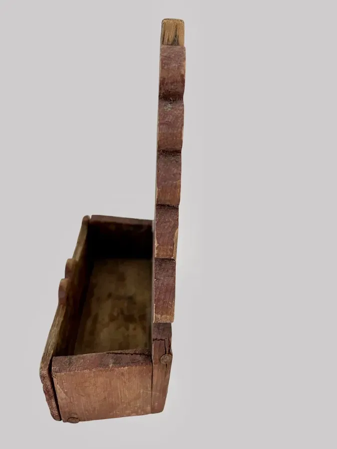 19th. century, Small Wall Box, Original Dry Paint
