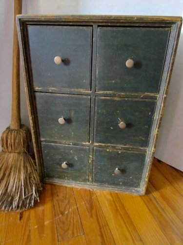Six Drawer Apothecary, Painted, American