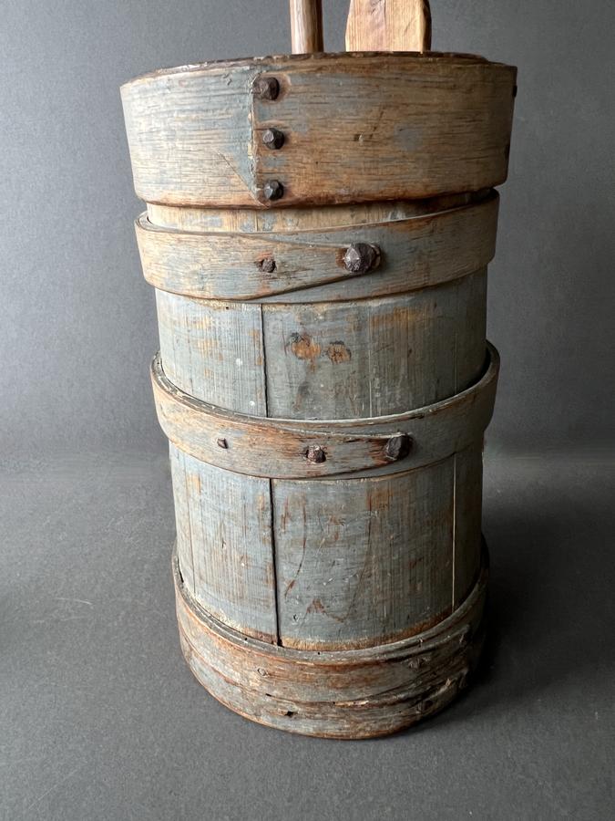 American, Painted Table Top Butter Churn