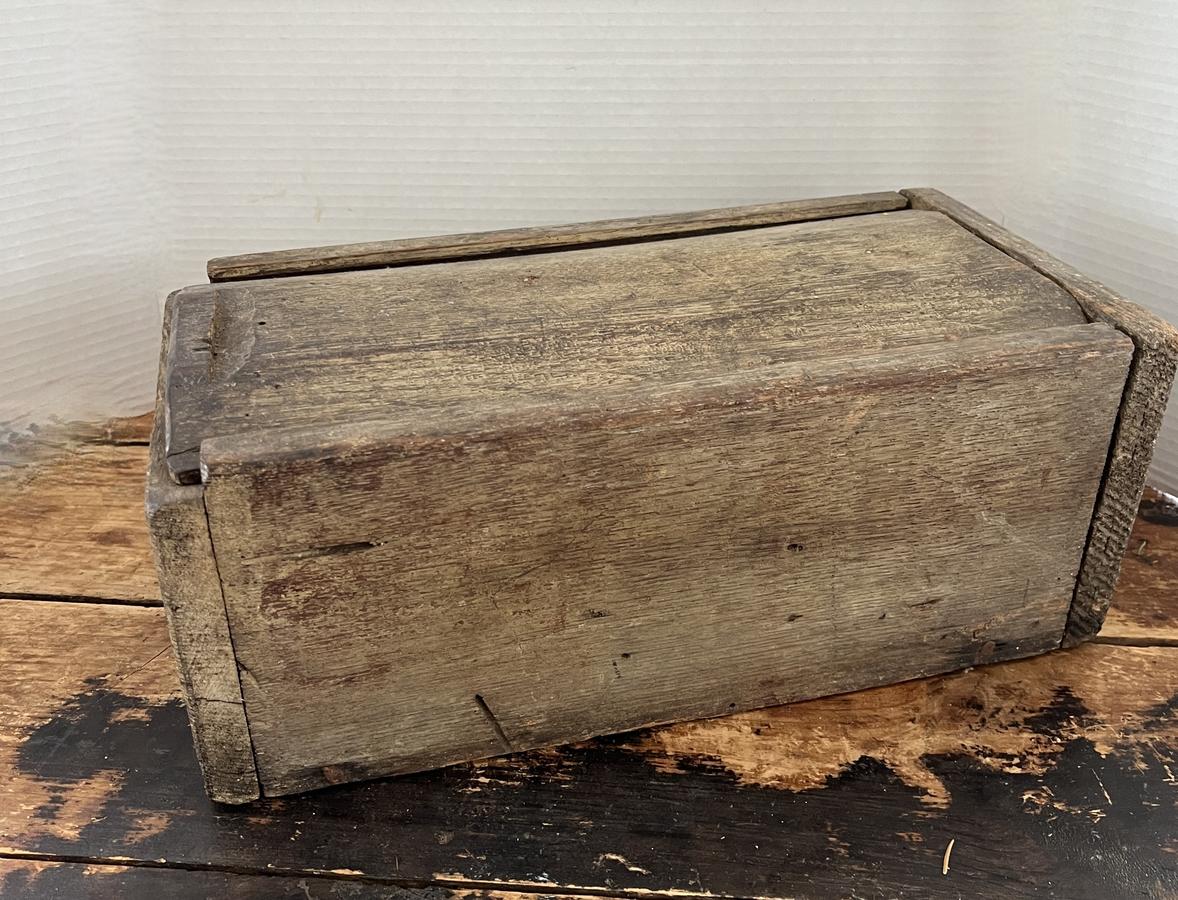 19th. c. Putty Painted Slide Lid Candle Box