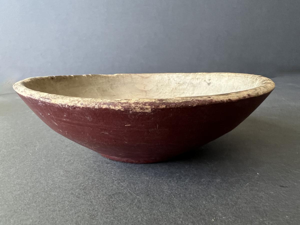 Small, 5 Inch Red Painted Bowl