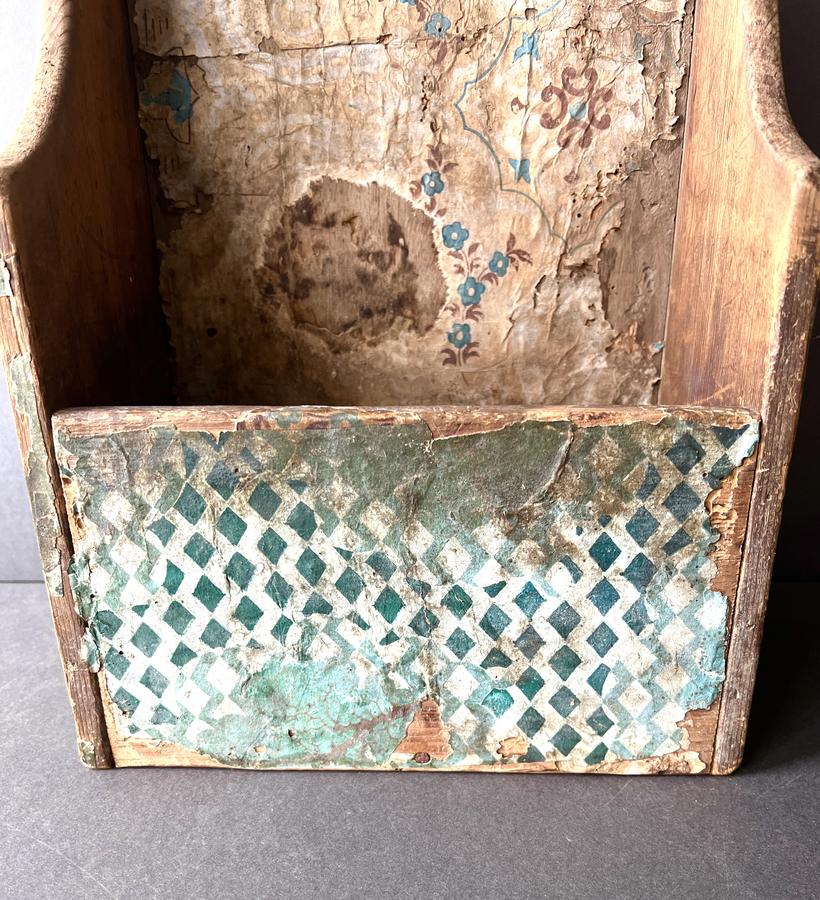 Fabulous Wall Papered Wall Box, American