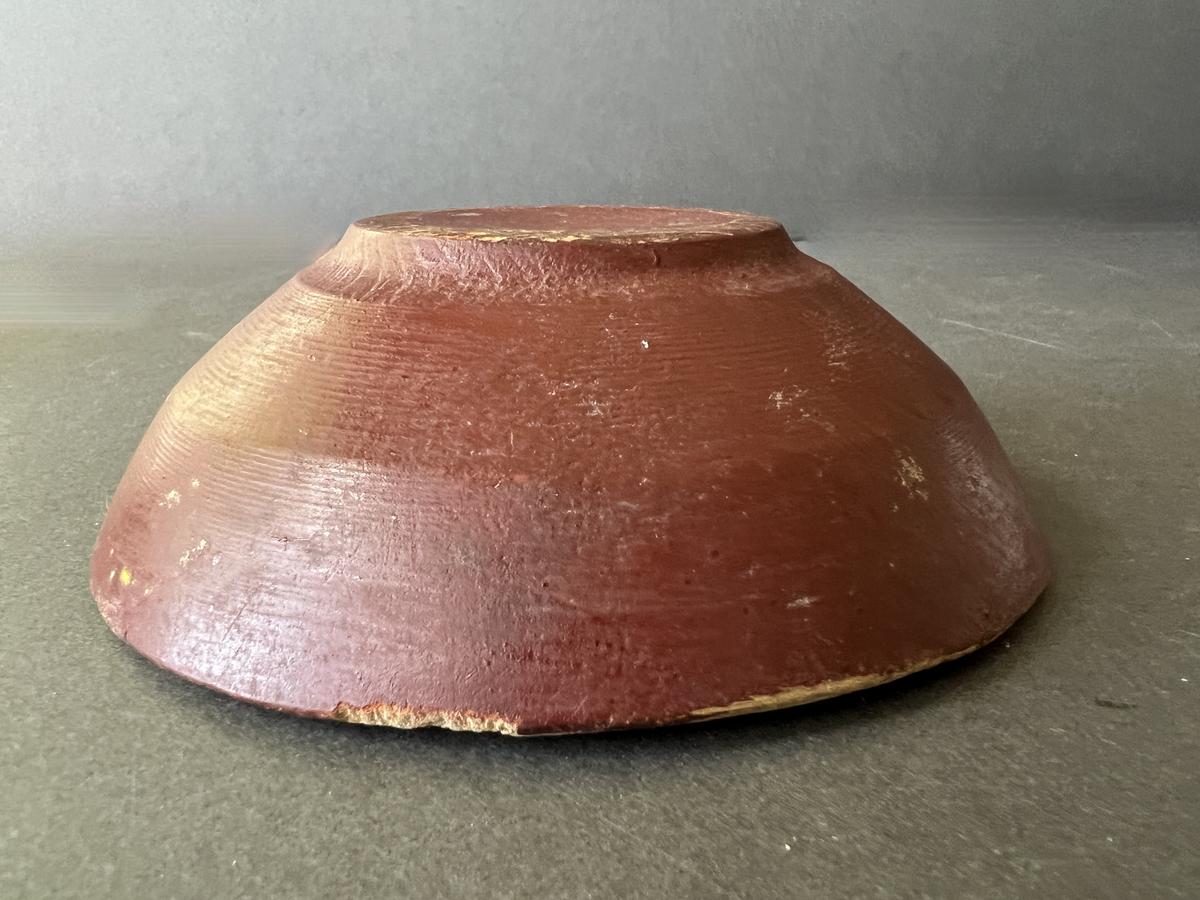 Small, 5 Inch Red Painted Bowl