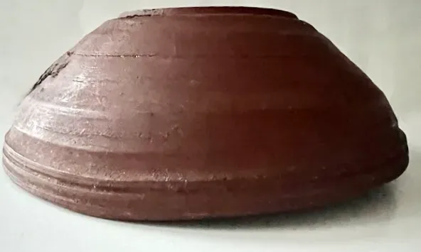 Small, Red Painted Beehive Bowl